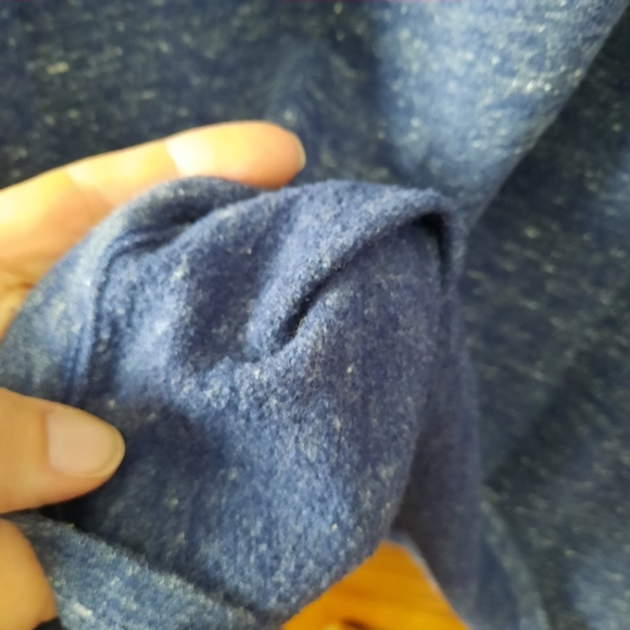 🛍 Cuddl Duds Softwear Knit Long Sleeve Crewneck Top Marled Navy Size Large - Picture 10 of 10